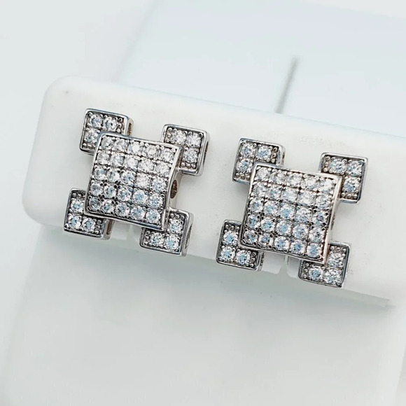 925 Sterling Silver Cubic Zirconia Earrings, U19254790 - Picture 3 of 11